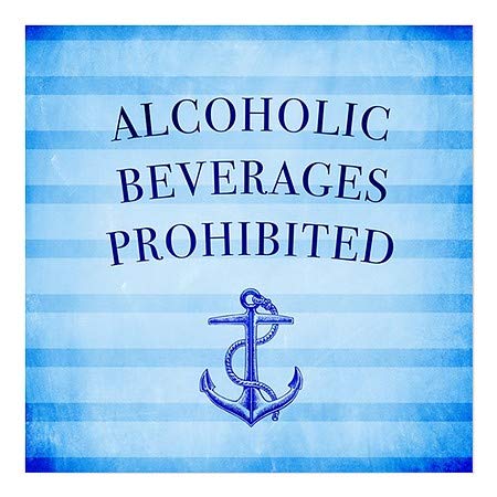 Cgsignlab | משקאות אלכוהוליים אסורים -פסים לא -נוטיים נצמד חלון | 5 x5